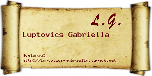 Luptovics Gabriella névjegykártya