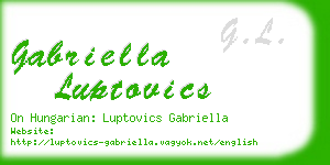 gabriella luptovics business card